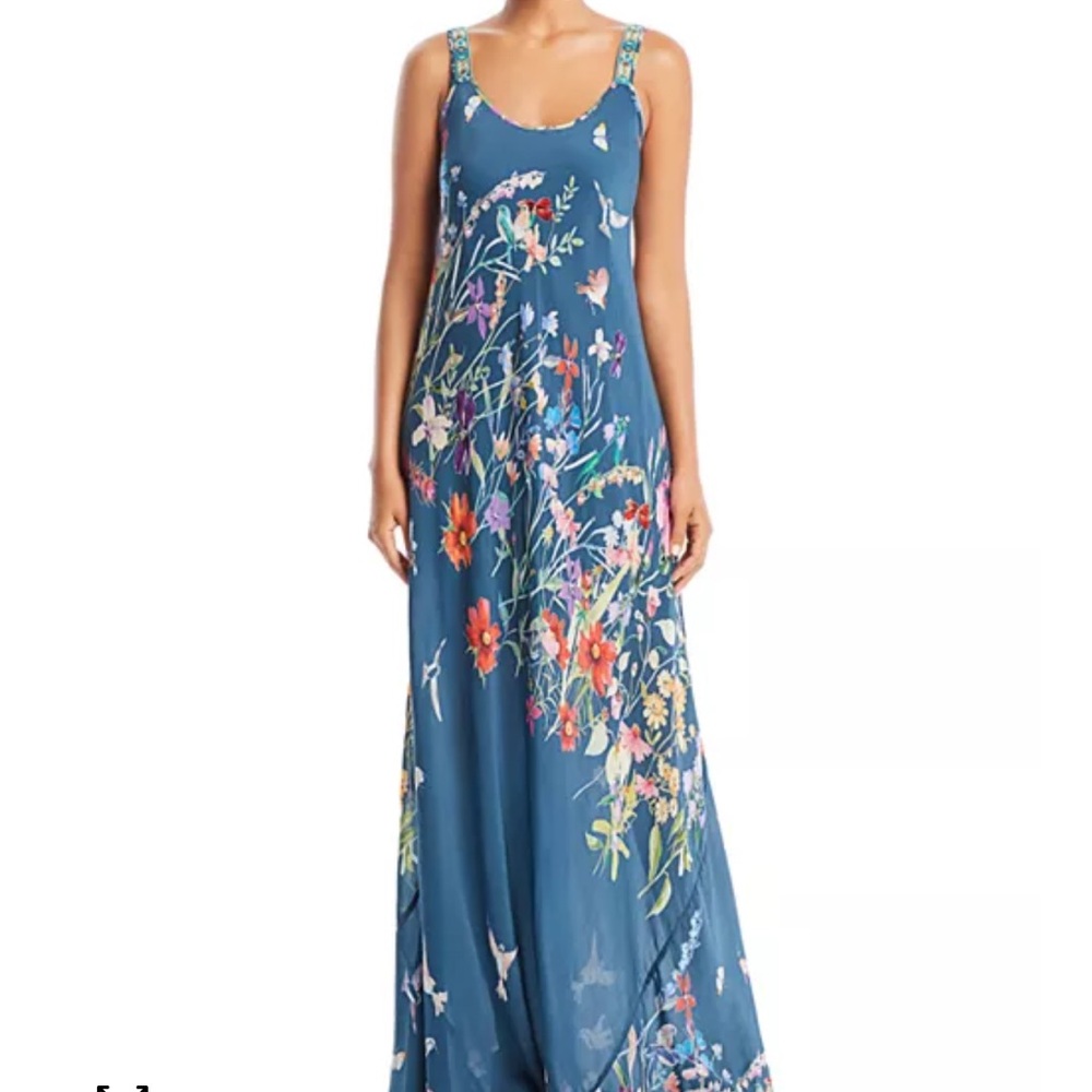 💙💜NWT JOHNNY WAS FLORAL PRINT MAXI TANK DRESS SIZE L - Picture 3 of 16